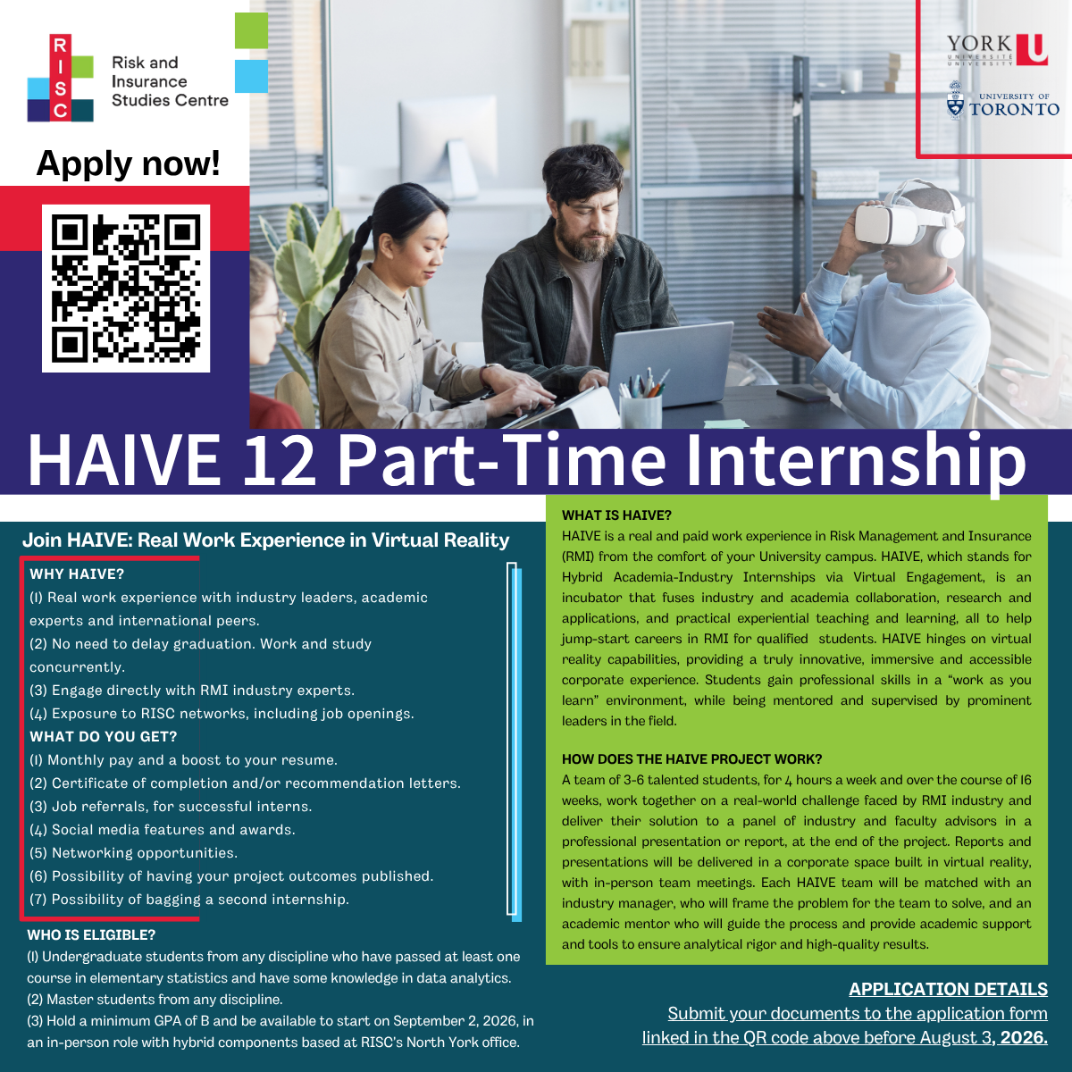 HAIVE 12 Part-time Internship Flyer